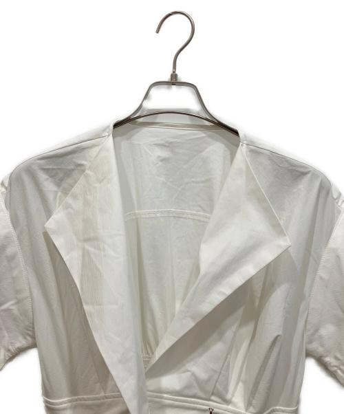 ELENDEEK（エレンディーク）ELENDEEK (エレンディーク) オープンカラーシャツワンピース ホワイト サイズ:2の古着・服飾アイテム