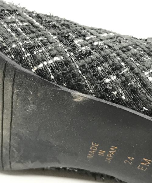 DIANA（ダイアナ）DIANA (ダイアナ) ツイードショートブーツ グレー サイズ:24cmの古着・服飾アイテム