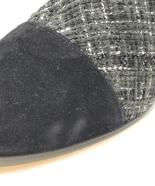 DIANA（ダイアナ）DIANA (ダイアナ) ツイードショートブーツ グレー サイズ:24cmの古着・服飾アイテム