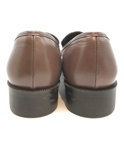 DIANA（ダイアナ）DIANA (ダイアナ) モノグラムスクエアビットローファー ブラウン サイズ:24cmの古着・服飾アイテム