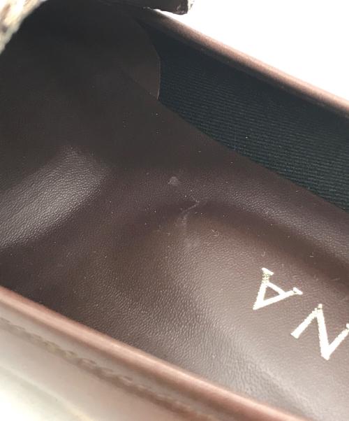 DIANA（ダイアナ）DIANA (ダイアナ) モノグラムスクエアビットローファー ブラウン サイズ:24cmの古着・服飾アイテム