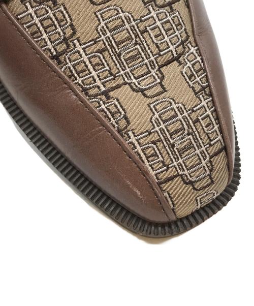 DIANA（ダイアナ）DIANA (ダイアナ) モノグラムスクエアビットローファー ブラウン サイズ:24cmの古着・服飾アイテム