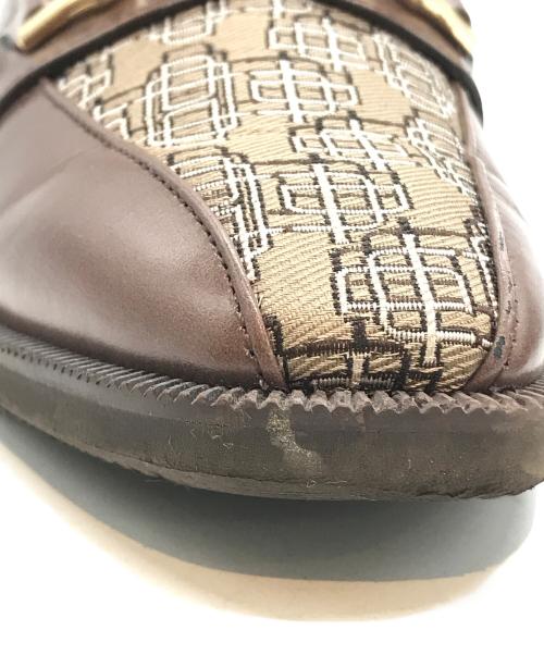 DIANA（ダイアナ）DIANA (ダイアナ) モノグラムスクエアビットローファー ブラウン サイズ:24cmの古着・服飾アイテム