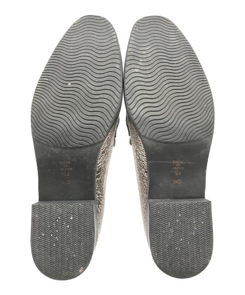 DIANA（ダイアナ）DIANA (ダイアナ) スクエアビットローファー シルバー サイズ:24cmの古着・服飾アイテム