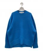 INSCRIREアンスクリア）の古着「カシミヤクルーネックニット」｜ブルー
