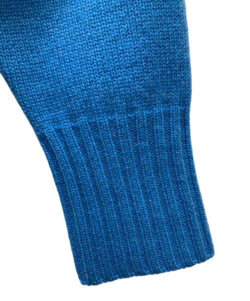 INSCRIRE（アンスクリア）INSCRIRE (アンスクリア) カシミヤクルーネックニット ブルー サイズ:Mの古着・服飾アイテム