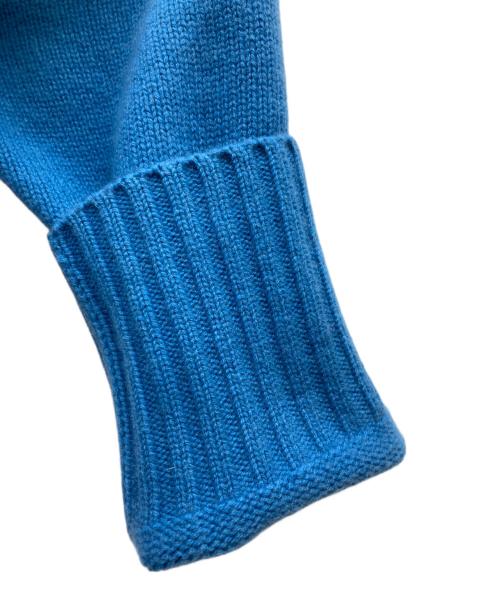 INSCRIRE（アンスクリア）INSCRIRE (アンスクリア) カシミヤクルーネックニット ブルー サイズ:Mの古着・服飾アイテム