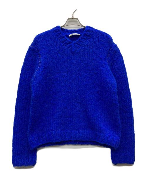 Acne studios（アクネ ストゥディオズ）ACNE STUDIOS (アクネ ストゥディオス) アルパカ混ローゲージVネックニット ブルー サイズ:Sの古着・服飾アイテム
