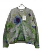 Acne studiosアクネ ストゥディオス）の古着「モヘア混カーディガン」｜グレー×グリーン