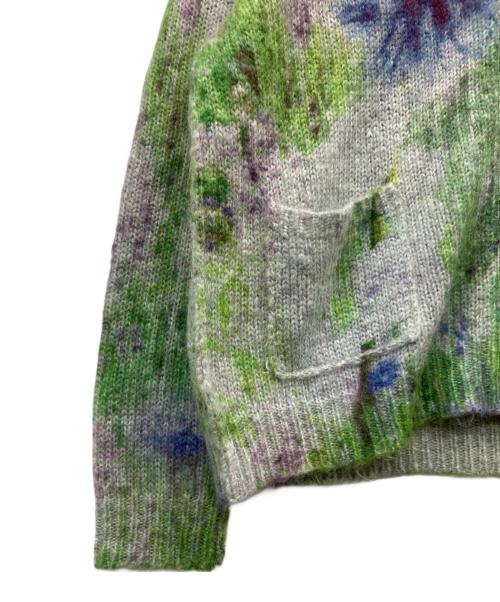 Acne studios（アクネ ストゥディオス）ACNE STUDIOS (アクネ ストゥディオス) モヘア混カーディガン グレー×グリーン サイズ:Sの古着・服飾アイテム