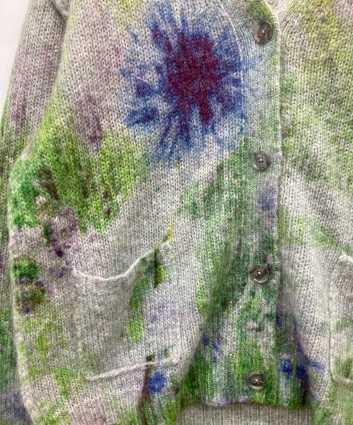 Acne studios（アクネ ストゥディオス）ACNE STUDIOS (アクネ ストゥディオス) モヘア混カーディガン グレー×グリーン サイズ:Sの古着・服飾アイテム