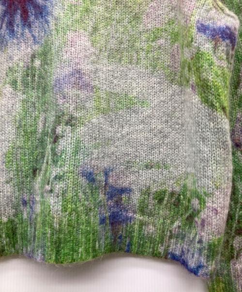 Acne studios（アクネ ストゥディオス）ACNE STUDIOS (アクネ ストゥディオス) モヘア混カーディガン グレー×グリーン サイズ:Sの古着・服飾アイテム