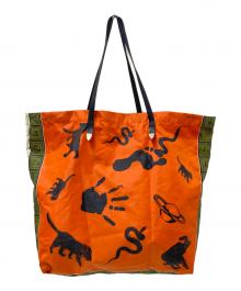 TOGA VIRILIS（トーガ ビリリース）の古着「Animal Print Tote Bag」｜オレンジ