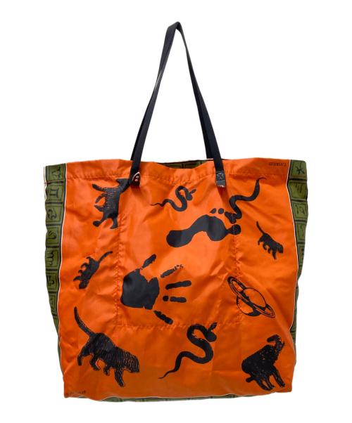 TOGA VIRILIS（トーガ ビリリース）TOGA VIRILIS (トーガ ビリリース) Animal Print Tote Bag オレンジ サイズ:下記参照の古着・服飾アイテム