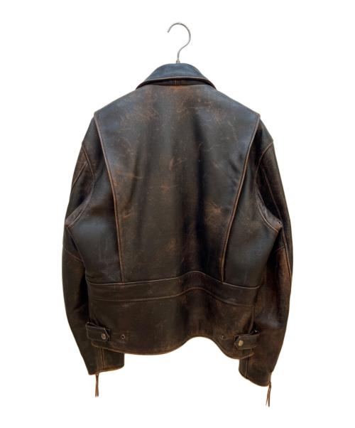 MORGAN（モーガン）MORGAN (モーガン) レザージャケット ブラウン サイズ:Ｍの古着・服飾アイテム