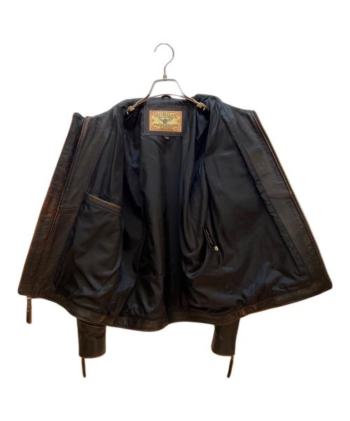 MORGAN（モーガン）MORGAN (モーガン) レザージャケット ブラウン サイズ:Ｍの古着・服飾アイテム