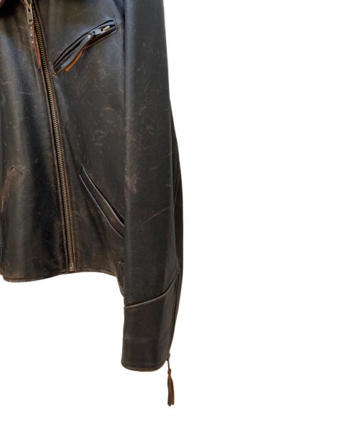 MORGAN（モーガン）MORGAN (モーガン) レザージャケット ブラウン サイズ:Ｍの古着・服飾アイテム