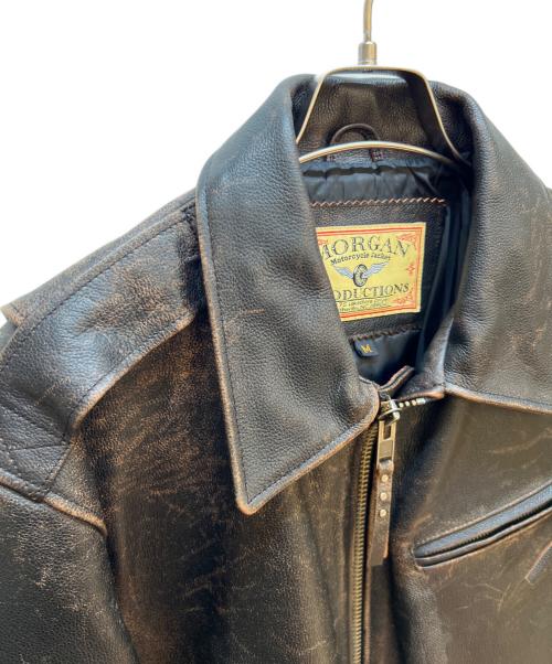 MORGAN（モーガン）MORGAN (モーガン) レザージャケット ブラウン サイズ:Ｍの古着・服飾アイテム