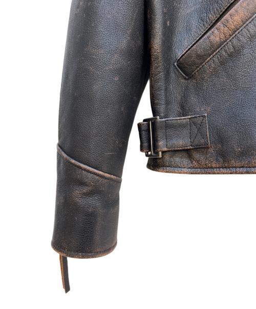 MORGAN（モーガン）MORGAN (モーガン) レザージャケット ブラウン サイズ:Ｍの古着・服飾アイテム