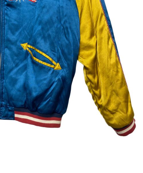 HOUSTON（ヒューストン）HOUSTON (ヒューストン) 刺繍 スーベニアジャケット ブルー サイズ:Lの古着・服飾アイテム