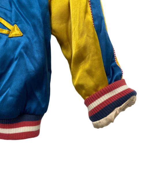 HOUSTON（ヒューストン）HOUSTON (ヒューストン) 刺繍 スーベニアジャケット ブルー サイズ:Lの古着・服飾アイテム