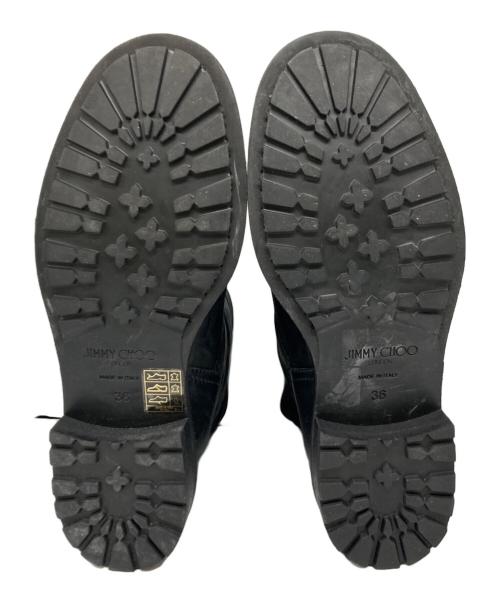 JIMMY CHOO（ジミーチュウ）JIMMY CHOO (ジミーチュウ) YOUTH バイカーブーツ ブラック サイズ:36の古着・服飾アイテム