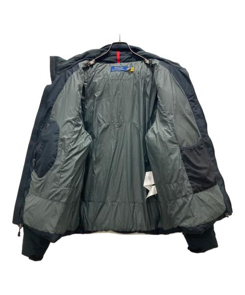 POLO RALPH LAUREN（ポロ・ラルフローレン）POLO RALPH LAUREN (ポロ・ラルフローレン) リップストップフーデットダウンジャケット ブラック サイズ:Mの古着・服飾アイテム