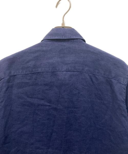POLO RALPH LAUREN（ポロ・ラルフローレン）POLO RALPH LAUREN (ポロ・ラルフローレン) リネンジップアップシャツジャケット ネイビー サイズ:Ｍの古着・服飾アイテム