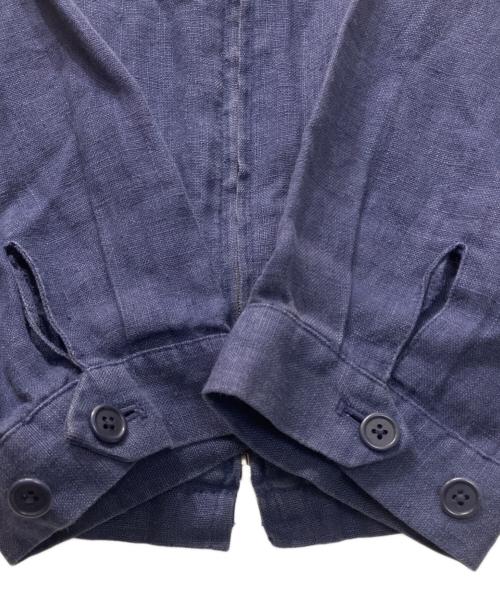POLO RALPH LAUREN（ポロ・ラルフローレン）POLO RALPH LAUREN (ポロ・ラルフローレン) リネンジップアップシャツジャケット ネイビー サイズ:Ｍの古着・服飾アイテム