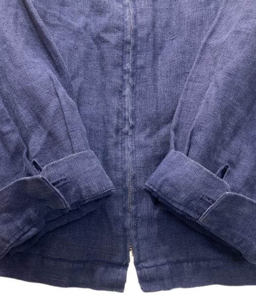 POLO RALPH LAUREN（ポロ・ラルフローレン）POLO RALPH LAUREN (ポロ・ラルフローレン) リネンジップアップシャツジャケット ネイビー サイズ:Ｍの古着・服飾アイテム