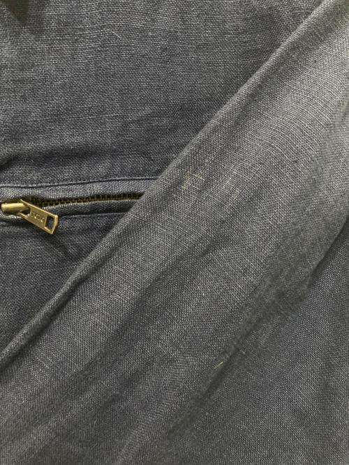 POLO RALPH LAUREN（ポロ・ラルフローレン）POLO RALPH LAUREN (ポロ・ラルフローレン) リネンジップアップシャツジャケット ネイビー サイズ:Ｍの古着・服飾アイテム