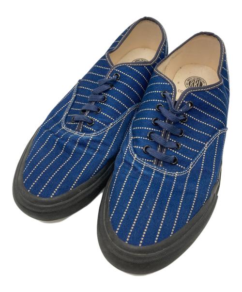 RRL（ダブルアールエル）RRL (ダブルアールエル) ストライプ ローカットスニーカー インディゴ サイズ:US10の古着・服飾アイテム