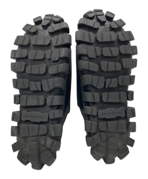 MAISON SPECIAL（メゾンスペシャル）MAISON SPECIAL (メゾンスペシャル) SPECIAL SHOES FACTORY (スペシャルシューズファクトリー) Rattling Sole Gathering Sandal ブラック サイズ:27.5の古着・服飾アイテム