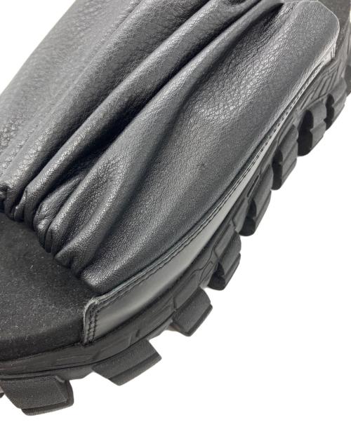 MAISON SPECIAL（メゾンスペシャル）MAISON SPECIAL (メゾンスペシャル) SPECIAL SHOES FACTORY (スペシャルシューズファクトリー) Rattling Sole Gathering Sandal ブラック サイズ:27.5の古着・服飾アイテム