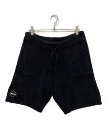 barefoot dreams×F.C.R.B.（ベアフットドリームス×エフシーレアルブリストル）の古着「バックロゴパイルハーフパンツ」｜ブラック
