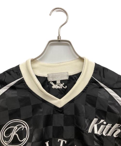 KITH（キス）KITH (キス) Checkered Satin Pullover ブラック サイズ:XSの古着・服飾アイテム
