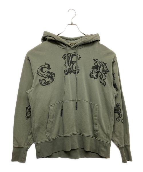 ATELIER RESERVE（アトリエリザーブ）ATELIER RESERVE (アトリエリザーブ) Denham (デンハム) AR HOODED SWEAT グリーン サイズ:無しの古着・服飾アイテム