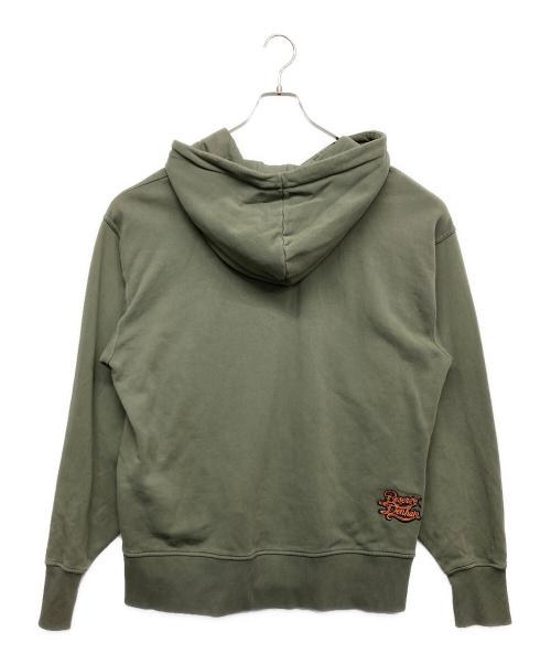 ATELIER RESERVE（アトリエリザーブ）ATELIER RESERVE (アトリエリザーブ) Denham (デンハム) AR HOODED SWEAT グリーン サイズ:無しの古着・服飾アイテム