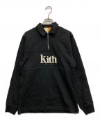 KITHキス）の古着「Carnegie Long Sleeve Rugby」｜ブラック
