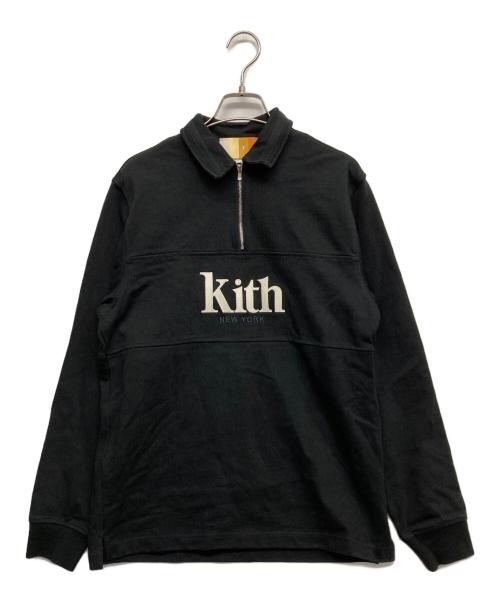 KITH（キス）KITH (キス) Carnegie Long Sleeve Rugby ブラック サイズ:XSの古着・服飾アイテム