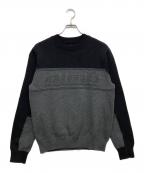Aime Leon Doreエメ レオン ドレ）の古着「バイカラーニット」｜ブラック×グレー