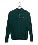 KITHキス）の古着「ニットポロシャツ」｜グリーン