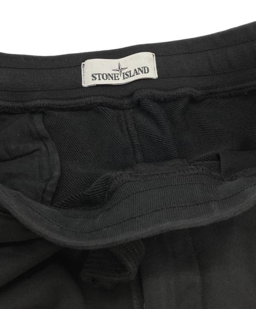 STONE ISLAND（ストーンアイランド）STONE ISLAND (ストーンアイランド) ガーメントダイコットンスウェットシャーリングテーパードカーゴリブパンツ ブラック サイズ:Sの古着・服飾アイテム