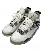 NIKEナイキ）の古着「AIR JORDAN 4 RETRO」｜ホワイト×グリーン