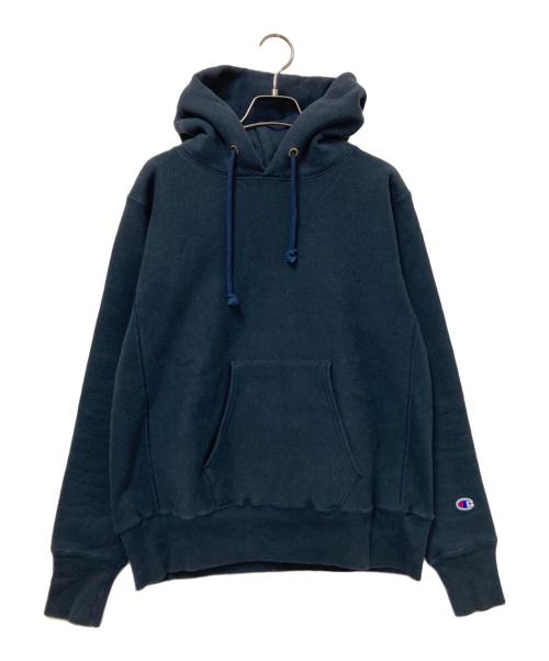 Champion REVERSE WEAVE（チャンピオン リバース ウィーブ）Champion REVERSE WEAVE (チャンピオン リバース ウィーブ) プルオーバーパーカー ネイビー サイズ:Lの古着・服飾アイテム