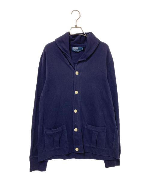 POLO RALPH LAUREN（ポロ・ラルフローレン）POLO RALPH LAUREN (ポロ・ラルフローレン) コットンショールカラーカーディガン ネイビー サイズ:Lの古着・服飾アイテム