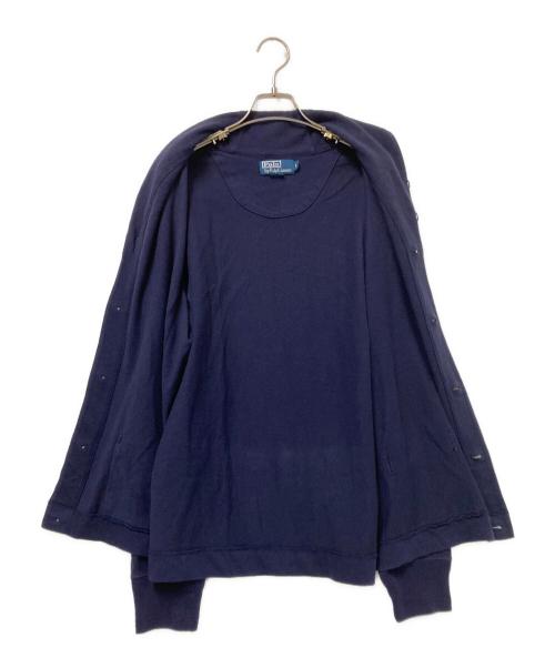 POLO RALPH LAUREN（ポロ・ラルフローレン）POLO RALPH LAUREN (ポロ・ラルフローレン) コットンショールカラーカーディガン ネイビー サイズ:Lの古着・服飾アイテム