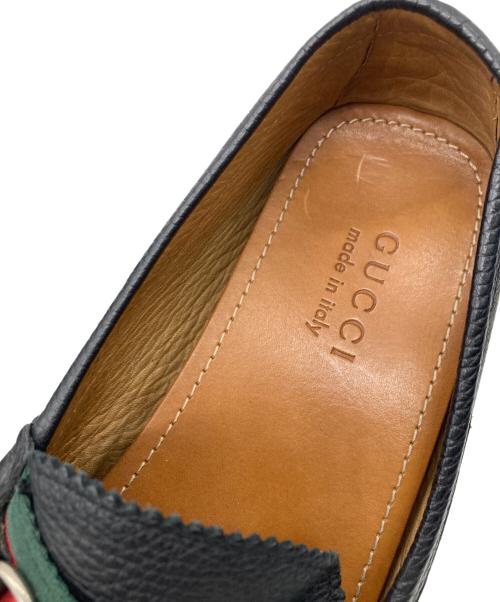 GUCCI（グッチ）GUCCI (グッチ) シェリーラインビットドライビングシューズ ブラック サイズ:8 1/2の古着・服飾アイテム