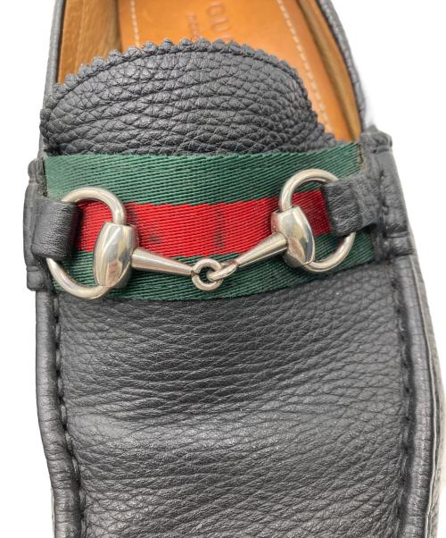 GUCCI（グッチ）GUCCI (グッチ) シェリーラインビットドライビングシューズ ブラック サイズ:8 1/2の古着・服飾アイテム