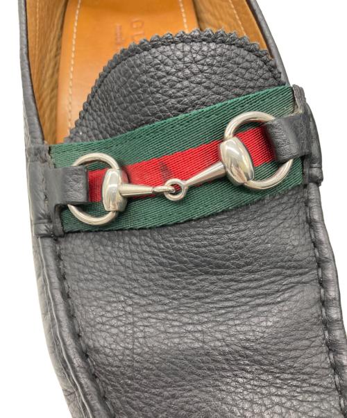 GUCCI（グッチ）GUCCI (グッチ) シェリーラインビットドライビングシューズ ブラック サイズ:8 1/2の古着・服飾アイテム